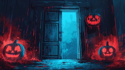 Design a poster for a Halloweenthemed escape room challenge