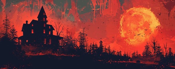 Design a poster for a haunted house tour event