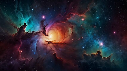 Obraz premium Colorful space galaxy cloud nebula. Stary night cosmos.. Universe science astronomy Supernova, background wallpaper