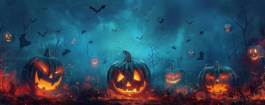 Design a poster for a spooky Halloween concert or live music event