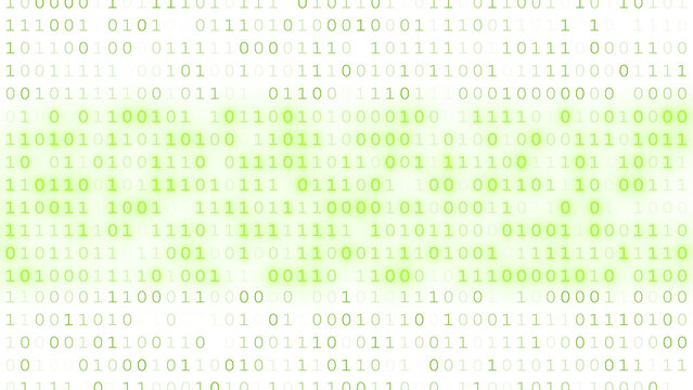 Binary code, background from ones and zeros, transparent background