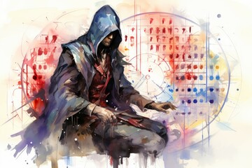 Obraz premium A calculating and ruthless assassin, dispatching targets with precision and remaining unseen. - Generative AI