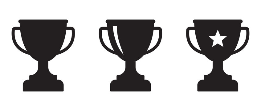 Trophy icon. Trophy cup, winner cup, victory cup icon. Reward symbol sign for web and mobile.