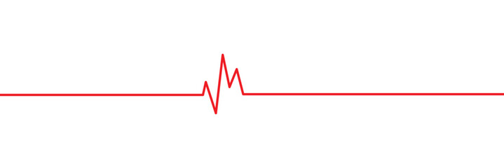 Heart rate monitor line vector isolated on transparent background. Heart rate pulse rhythm line illustration