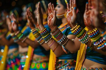 Traditional Dance Performance with Colorful Attire