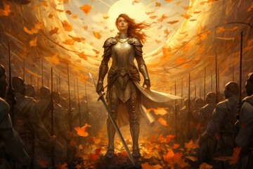 A resilient and battle-hardened soldier, leading troops with strategic brilliance on the battlefield. - Generative AI