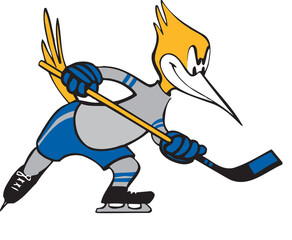 Fototapeta premium hockey player cartoon