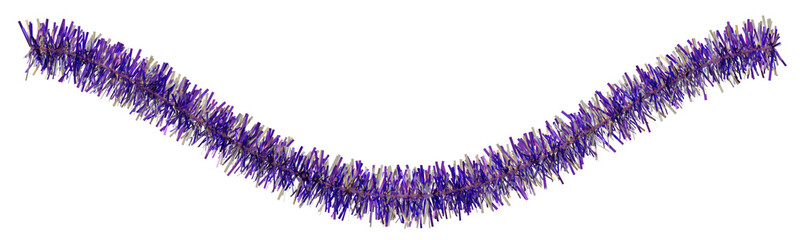Tinsel 3d rendering. Merry Christmas.