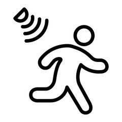 Motion Sensor Vector Line Icon Design