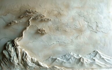 Obraz premium wallpaper abstract forest background mural art. AI generated illustration