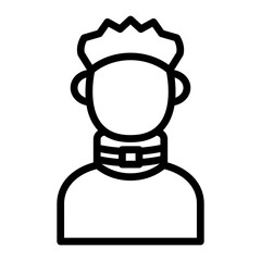 Broken Neck Vector Filled Icon Design