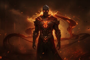 Naklejka premium A vengeful and relentless avenger, driven by a burning desire for justice and retribution. - Generative AI