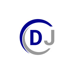 Alphabet letters Initials Monogram logo DJ, INITIAL Letter DJ logo design, template vector.
