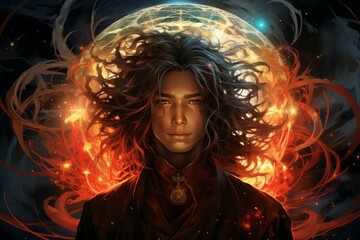 A powerful and enigmatic elemental mage, commanding the forces of fire, water, earth, and air. - Generative AI