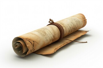 Rolled paper with string