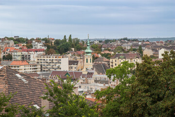 Cityscape in panorama of Buda in Budapest