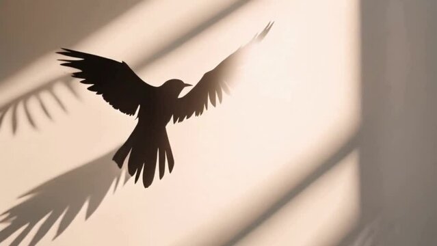 silhouette of a flying bird