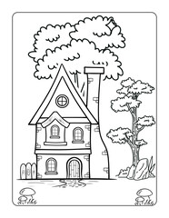 treehouses coloring book for kids 