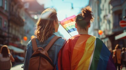 Obraz premium lgbtq people in streets.