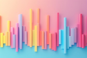 Obraz premium Close-up colorful wall bunch sticks