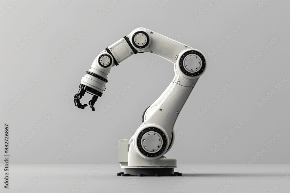 Poster robot arm with clock