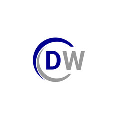 Alphabet letters Initials Monogram logo DW, INITIAL Letter DW logo design, template vector.
