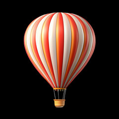 Fototapeta premium 3d air balloon isolated on transparent background. 3D, CG, compositing, object, illustration, background