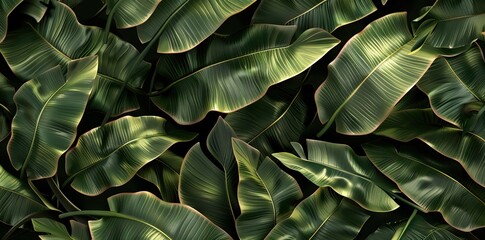Vintage seamless pattern with tropical plants. Palm leaves in realistic style. Botanical illustration. Foliage design for wallpaper. AI generated illustration