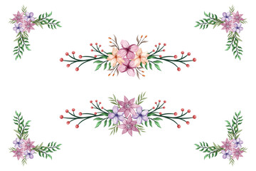 Classic Vitage Wedding Ornaments Frames Separator Elements Classic Vintage Wedding Invitation Hand Drawn