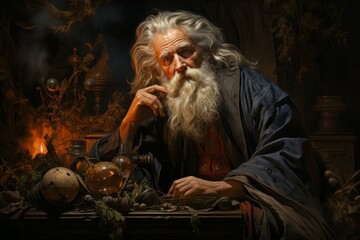 Obraz premium A wise and revered elder, sought after for their sage advice and profound wisdom. - Generative AI