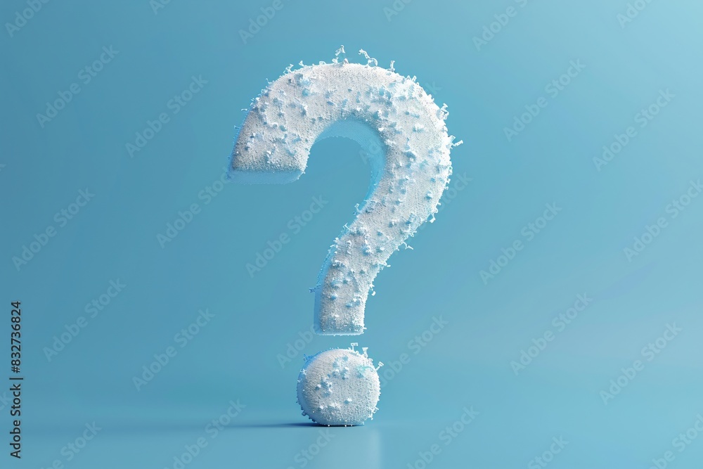 Poster macro snowflake question mark