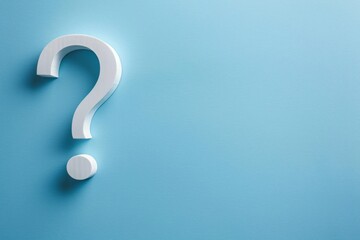 White question mark blue background
