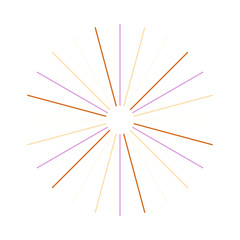  An abstract isolated retro boho sunburst shape design element.