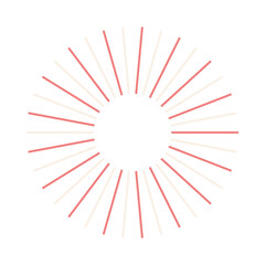 Obraz premium An abstract isolated retro boho sunburst shape design element.