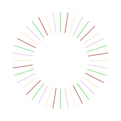 Obraz premium An abstract isolated retro boho sunburst shape design element.