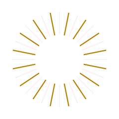  An abstract isolated retro boho sunburst shape design element.