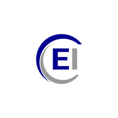 Alphabet letters Initials Monogram logo EI, INITIAL Letter EI logo design, template vector.
