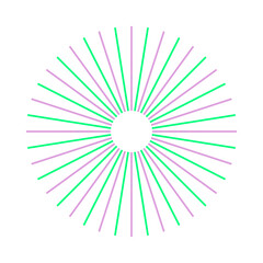  An abstract isolated retro boho sunburst shape design element.