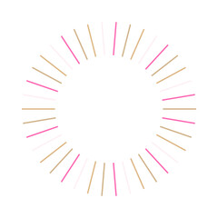 Obraz premium An abstract isolated retro boho sunburst shape design element.