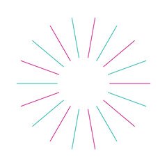  An abstract isolated retro boho sunburst shape design element.