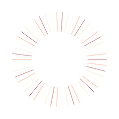 Obraz premium An abstract isolated retro boho sunburst shape design element.