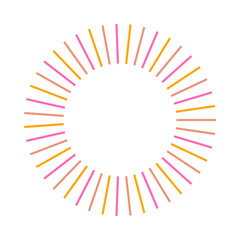  An abstract isolated retro boho sunburst shape design element.