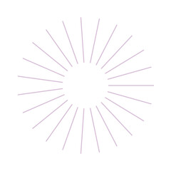 Obraz premium An abstract isolated retro boho sunburst shape design element.