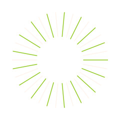 Obraz premium An abstract isolated retro boho sunburst shape design element.