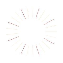 Obraz premium An abstract isolated retro boho sunburst shape design element.