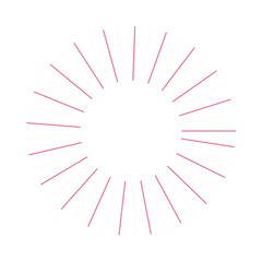 Obraz premium An abstract isolated retro boho sunburst shape design element.