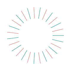  An abstract isolated retro boho sunburst shape design element.