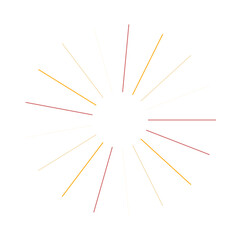  An abstract isolated retro boho sunburst shape design element.