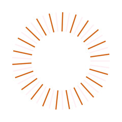  An abstract isolated retro boho sunburst shape design element.
