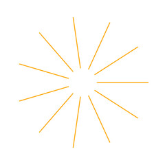  An abstract isolated retro boho sunburst shape design element.